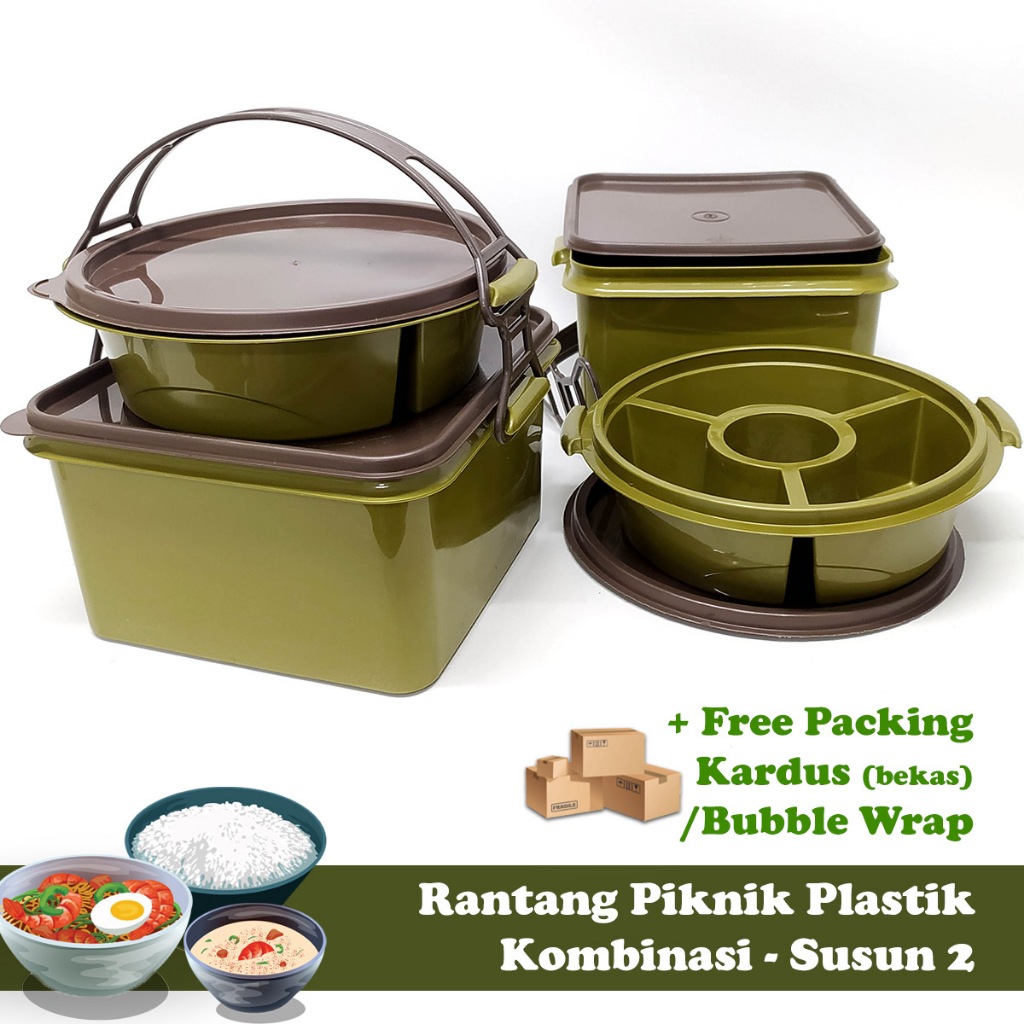 Jual Rantang Plastik / Rantang Berkat / Rantang Piknik Kombinasi Bulat ...