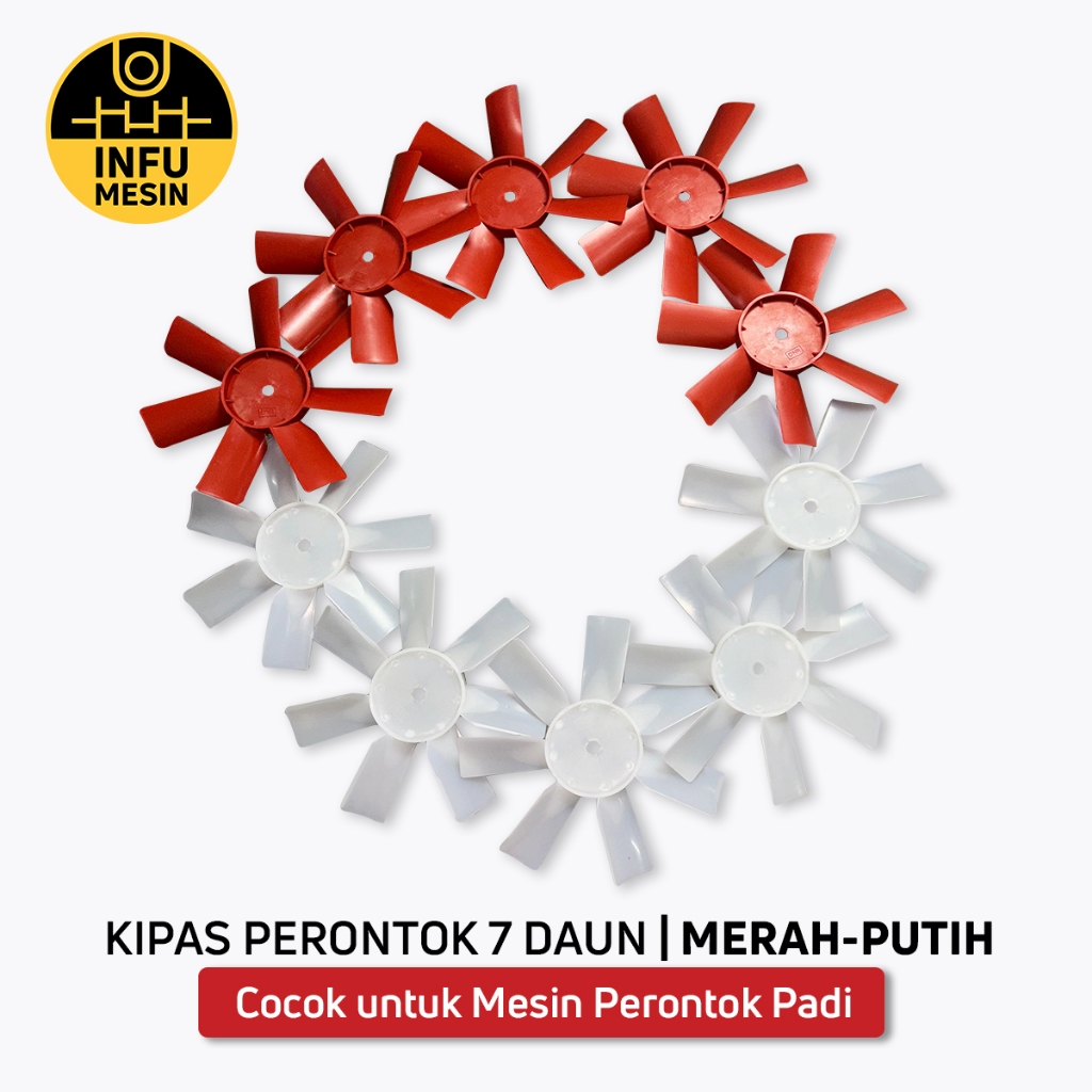 Jual KIPAS RADIATOR PERONTOK PADI 7 DAUN (MERAH & PUTIH) | Shopee Indonesia