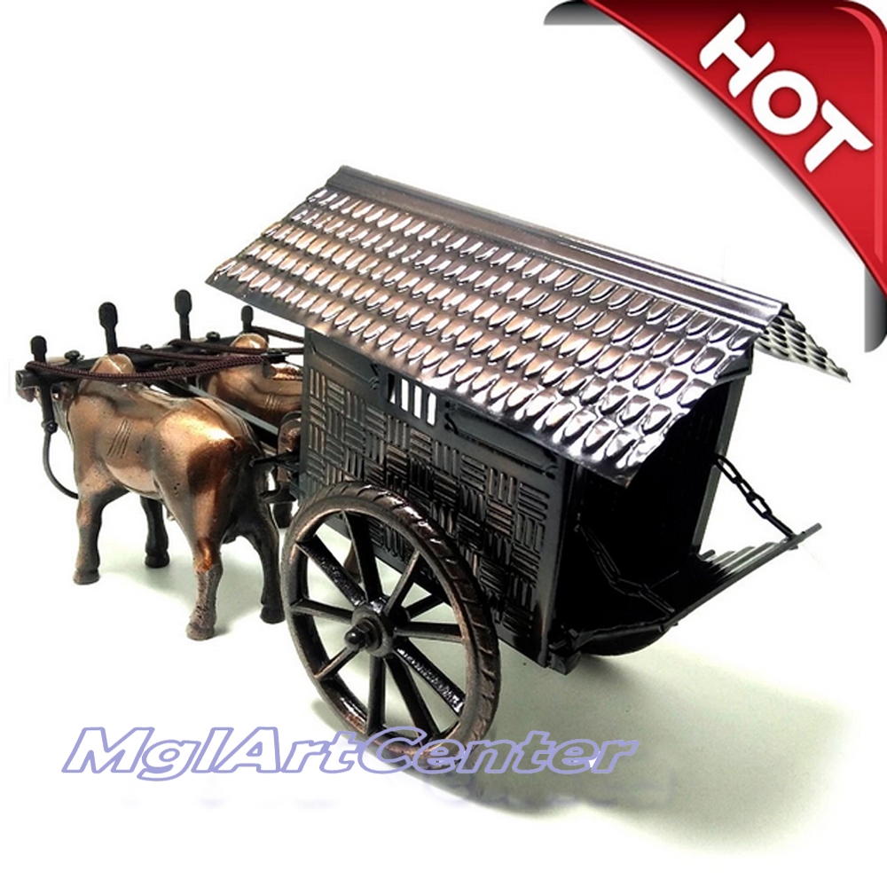 Jual Miniatur Andong Delman Kereta Kuda Gerobak Sapi Cikar Jogja Logam ...