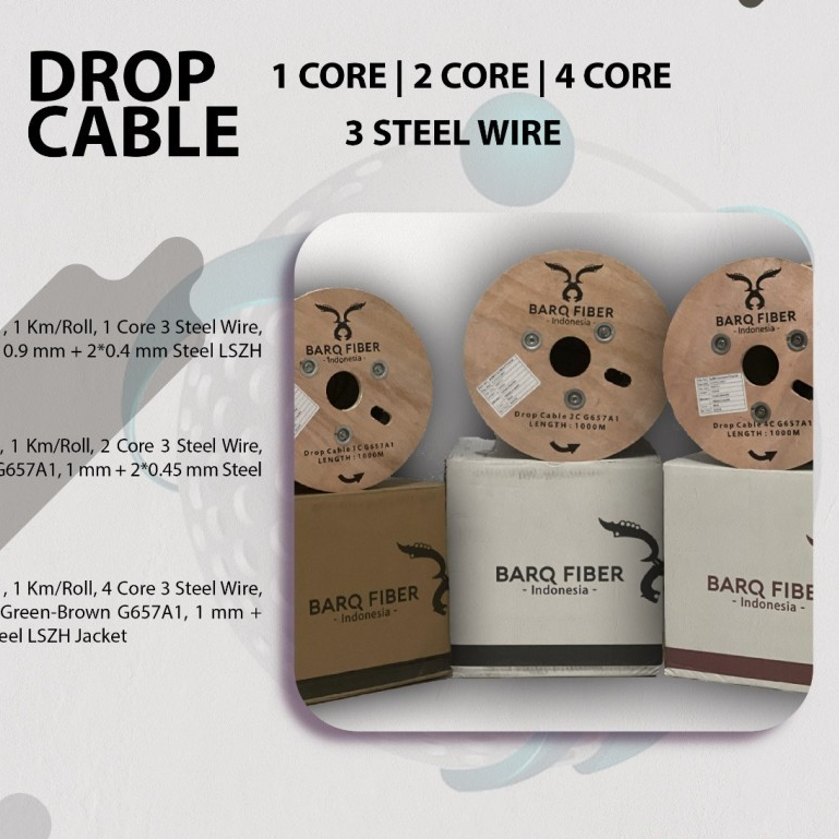 Jual Dropcore Kabel Fiber Optic 1 core 2 core 4 core 3 seling Kabel ...