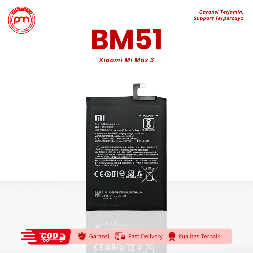 Jual Xiaomi Mi Max 3 Battery Terlengkap & Harga Terbaru Juni 2026 ...