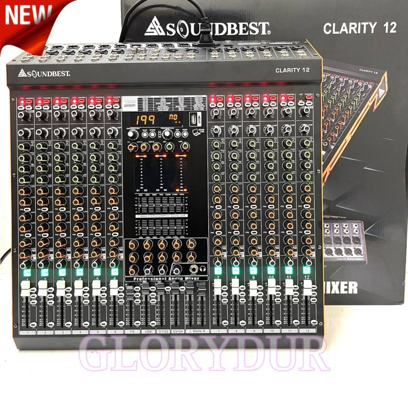 Jual MIXER AUDIO SOUNDBEST CLARITY 12 ORIGINAL 12 CHANNEL | Shopee ...