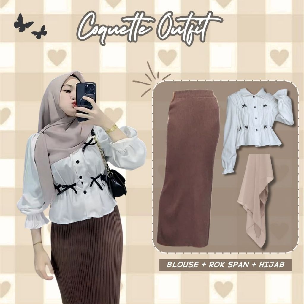 Style hijab rok span casual hotsell