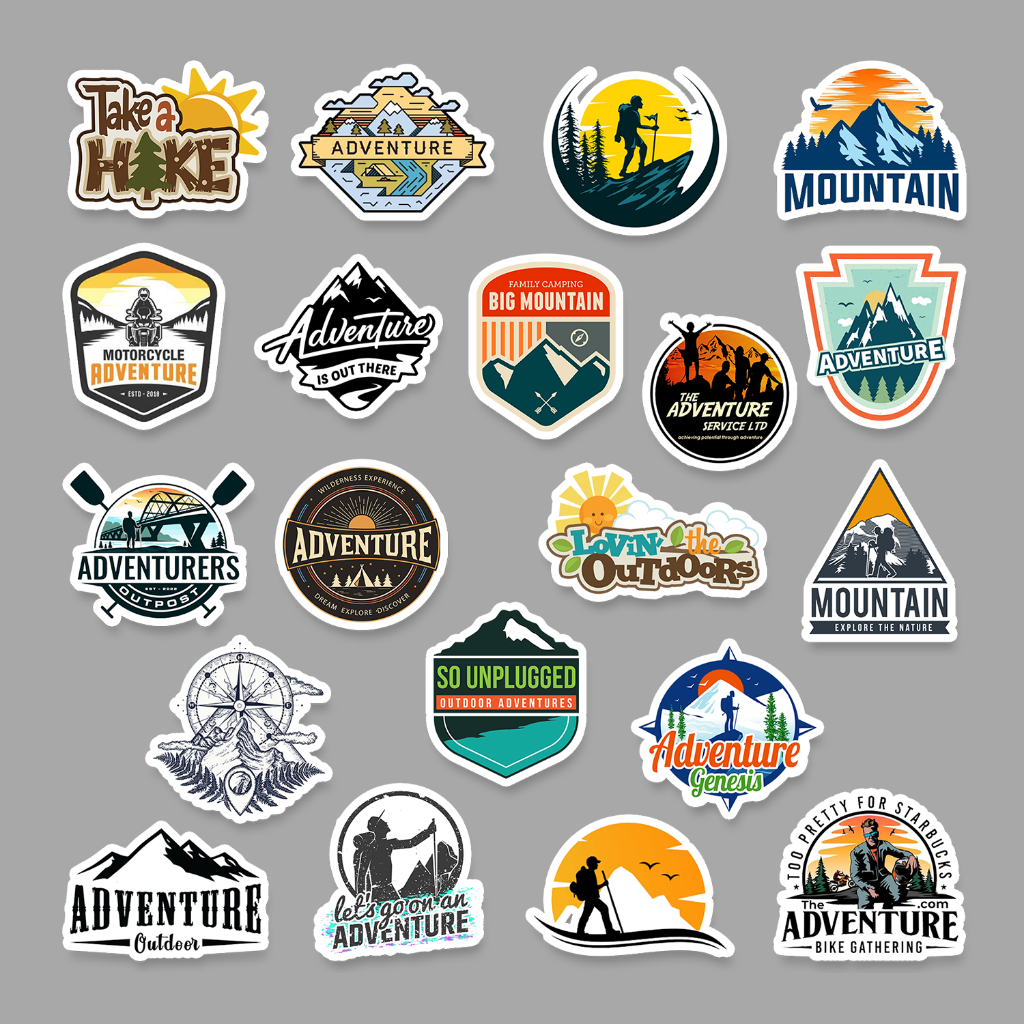 Jual STICKER PACK - ADVENTURE & CAMPING | STICKER KOPER STICKER TUMBLER ...