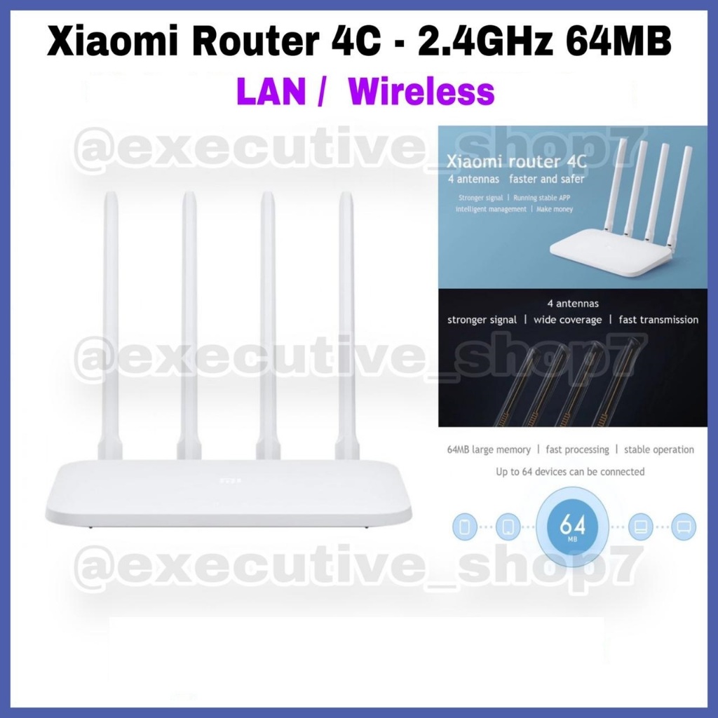 Jual Mi Router 4C - 2.4GHz 64MB - LAN / Wireless | Shopee Indonesia