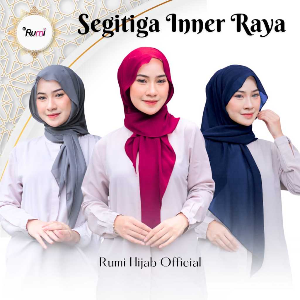 Jual RUMI - SEGITIGA INNER RAYA Hijab Ceruty Inner Jersey segiempat ...