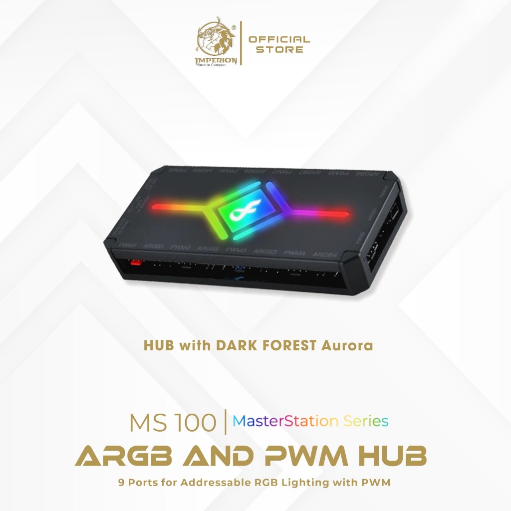 Jual Imperion Fan Controller MS100 ARGB & PWM HUB | Shopee Indonesia