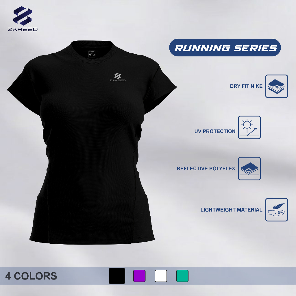 Jual ZAHEED APPAREL | JERSEY OLAHRAGA RUNNING BASIC WANITA SHORT SLEEVE ...