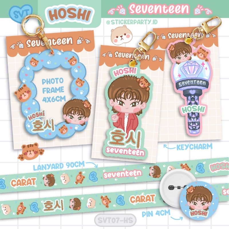 Jual SEVENTEEN Hoshi Photocard Holder Mini Lanyard SVT Fanmade Kpop ...