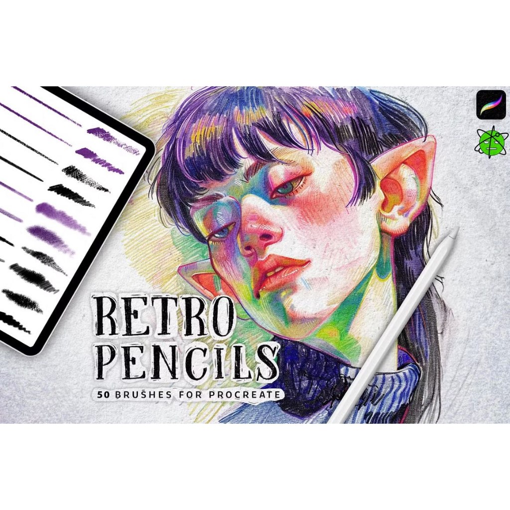 Jual Procreate Brush - 50 Retro Pencils | Shopee Indonesia