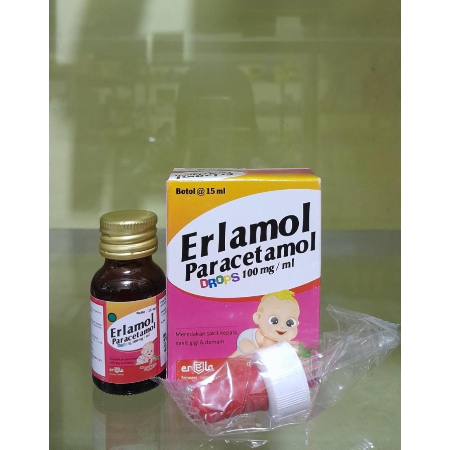 Jual ERLAMOL DROPS 15 ML - Paracetamol 100 MG- Obat Demam Panas Bayi ...