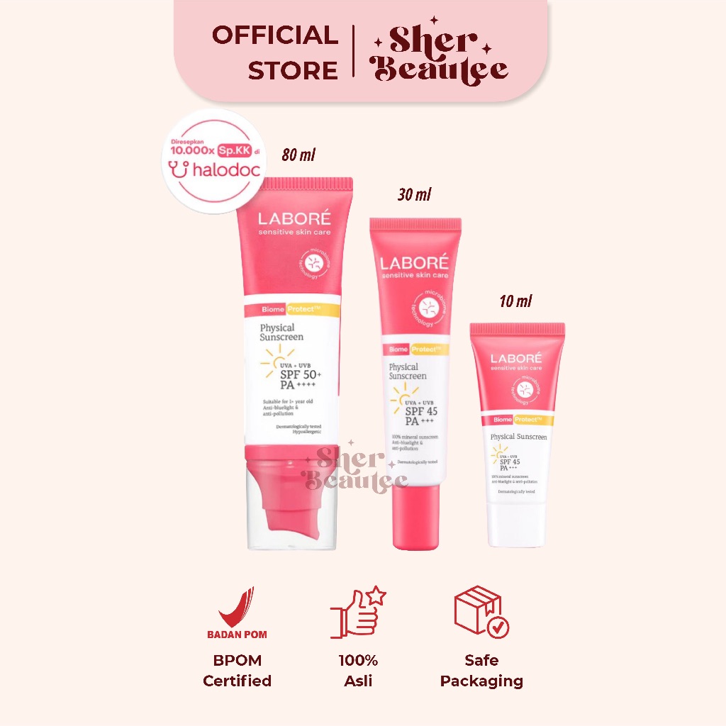 Jual LABORE Biome Protect Physical Sunscreen 10ml | 30ml S1688 | Shopee ...