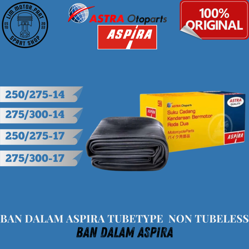 Jual BAN DALAM ASPIRA TUBE 2W RING 14 / R17 BAN DALAM MOTOR / BAN ...