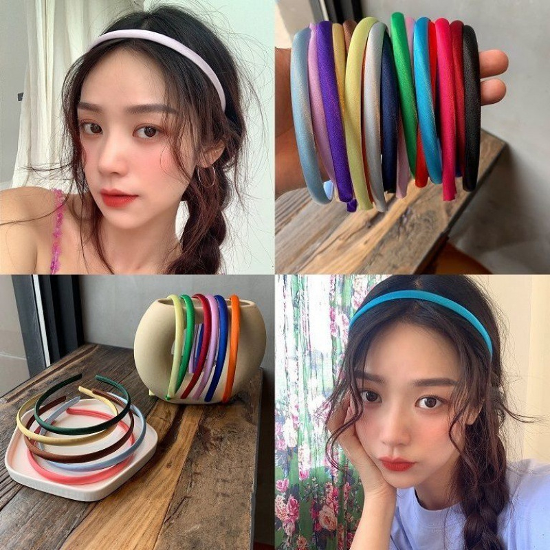 Jual BT~Bando Headband Bandana/Bando Tipis Korea Polos Gaya Wanita ...