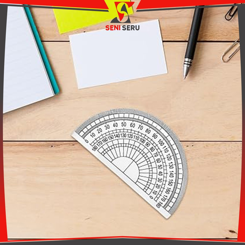 Jual Penggaris Busur 180 Derajat Plastik Perlengkapan Sekolah / Plastic ...