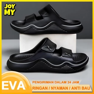 Joymy Sandal Selop Pria Premium Terbaru 39-44 Empuk EVA Kekinian Sendal Karet  Pria Keren Casual Elastis Anti Slip