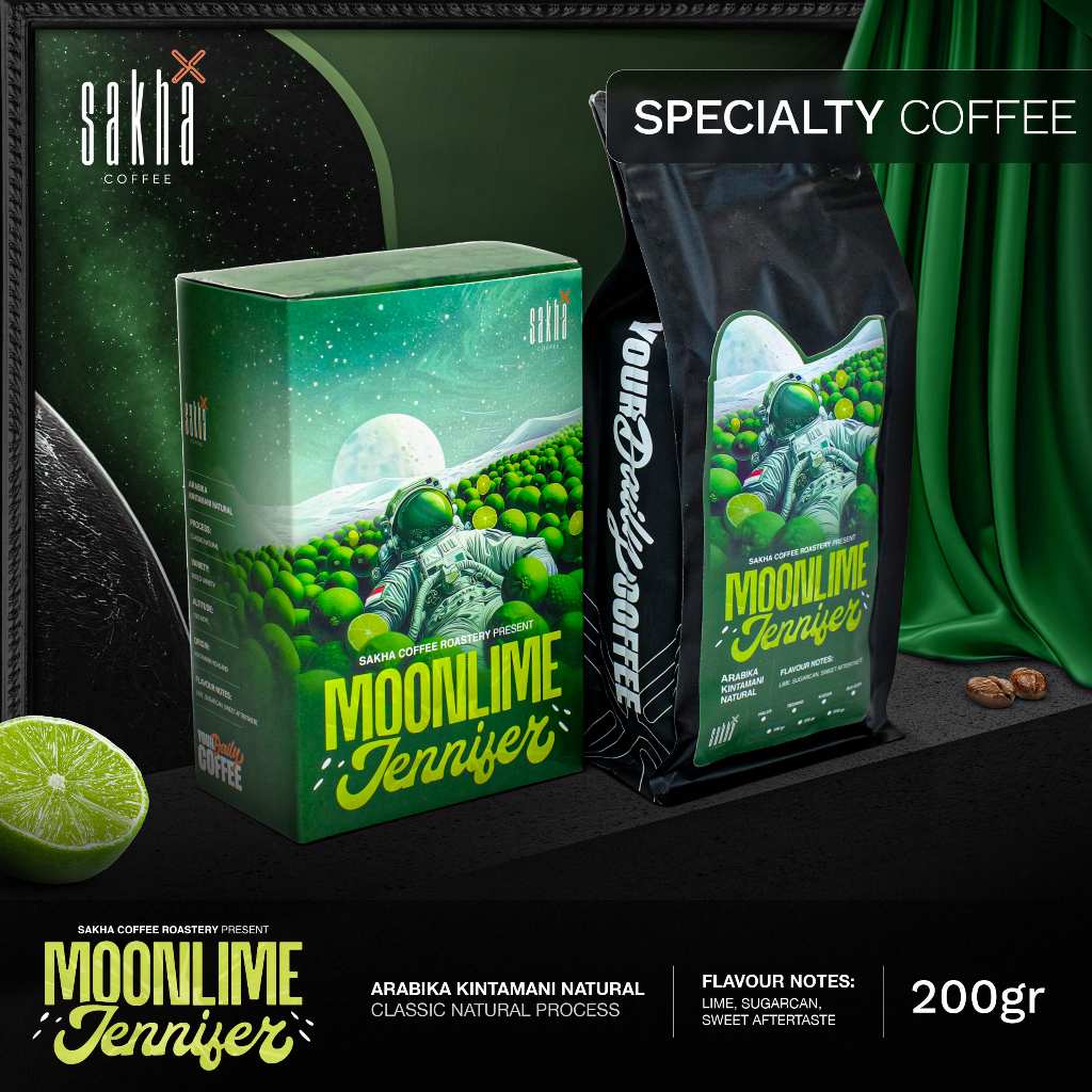 Kopi Arabika MOONLIME JENNIFER Arabica Coffee Beans Biji Bubuk Coffe Bean by Sakha Coffee