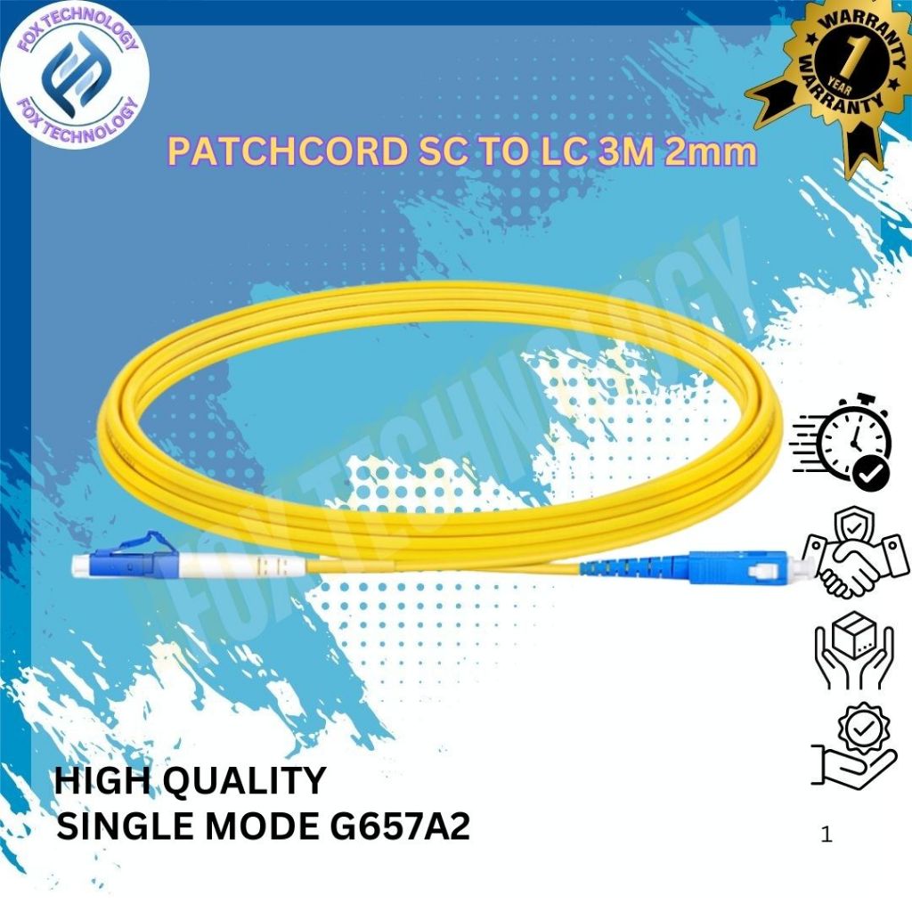 Jual High Quality Kabel Patchcord Single Mode SC to LC 3meter 2mm ...