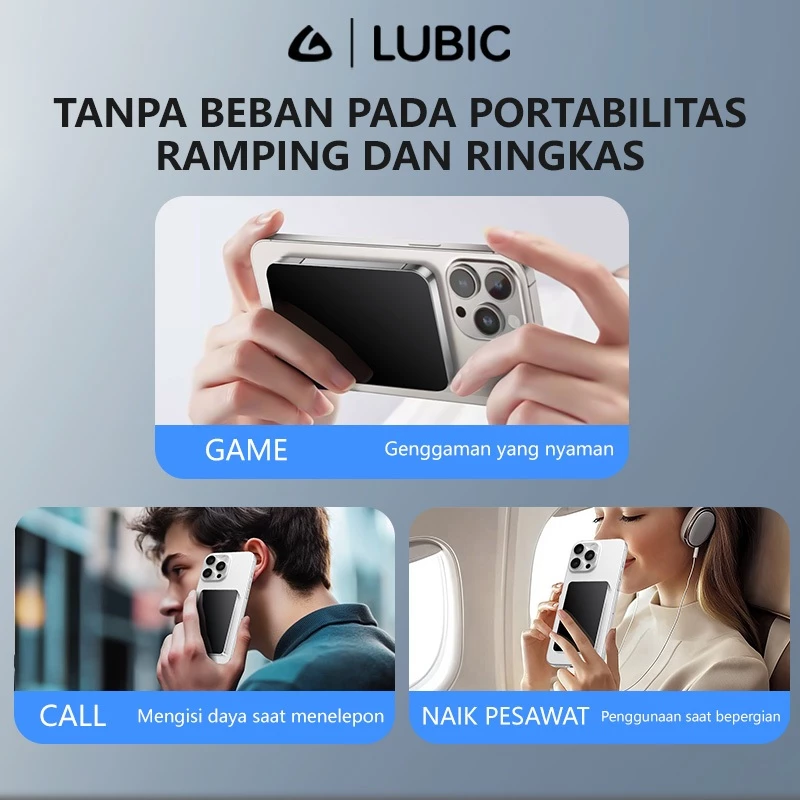 LUBIC Powerbank Wireless Magsafe PD20W Fast Charging Wireless Powerbank