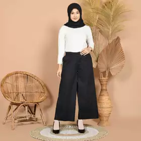 Celana Kulot Wanita Jumbo Katun Stretch Nyaman