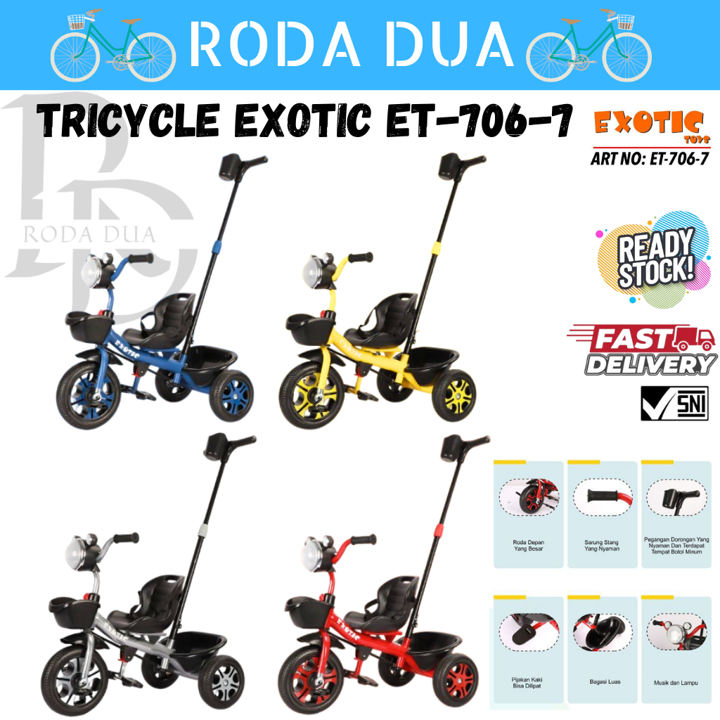 Jual SEPEDA RODA TIGA - TRICYCLE ET-706-7 | Shopee Indonesia