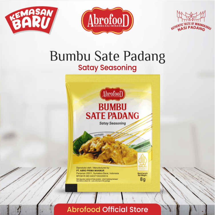 Jual Bumbu Sate Padang Abrofood 8 gr (Renteng) | Shopee Indonesia