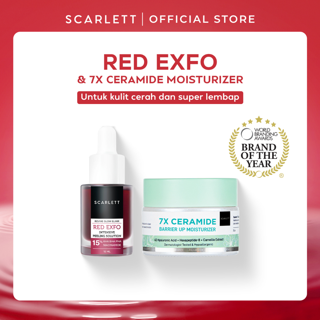 Jual SCARLETT Bundle 2in1 Glowing Set - Red Exfo Intensive Peeling ...