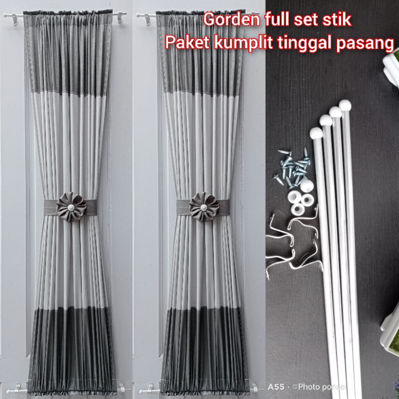 Gorden Full Set Stik Paket Kumplit Tinggal Pasang