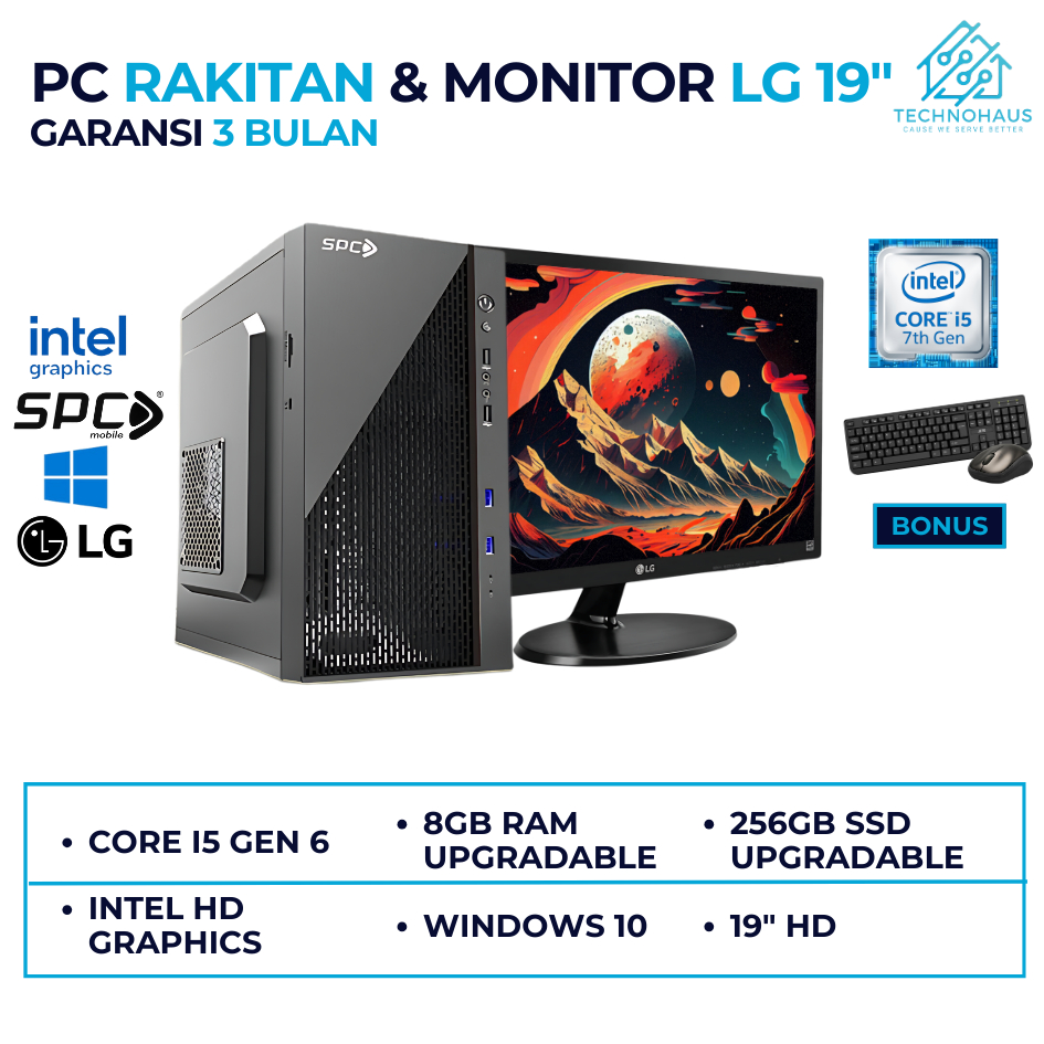 Jual CUSTOM PC RAKITAN CPU + MONITOR | Shopee Indonesia