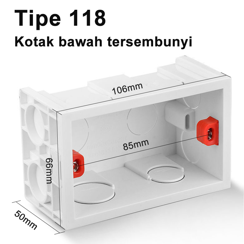 Jual Inbow Saklar 86*86mm Kotak Sakelar Soket Kotak Pemasangan Pvc ...