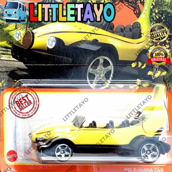 Matchbox 2021 – Big Banana Car #48, Jaune, 1:64, Neuve Sous Carte – Idée Cadeau Amusante !