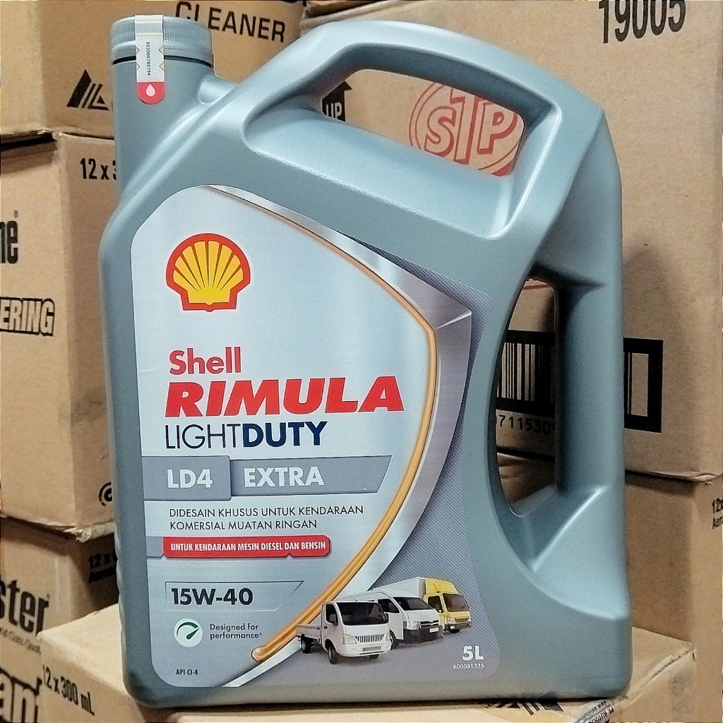 Jual OLI MESIN MOBIL DIESEL SHELL RIMULA LD4 LD 4 EXTRA LIGHT DUTY 15W ...