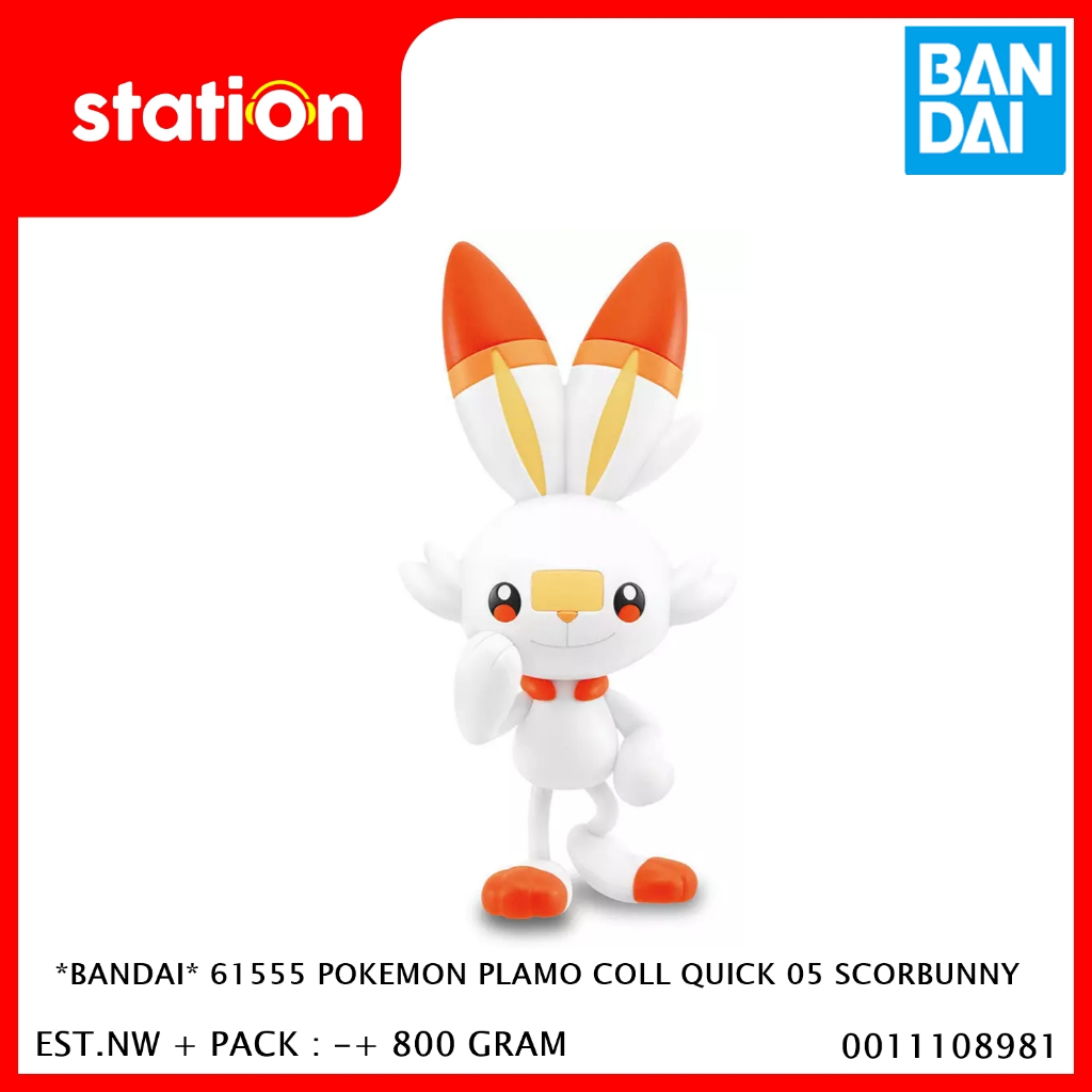 Jual BANDAI 61555 POKEMON PLAMO COLL QUICK 05 SCORBUNNY - GINPLA MODEL ...