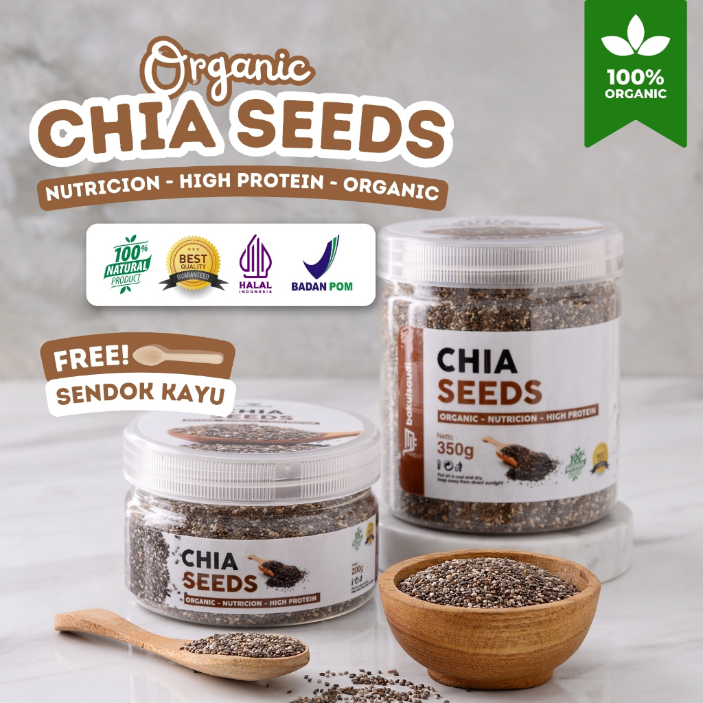 Jual Organic Chia Seed Premium Original 100% Murni non GMO Asli / Biji ...
