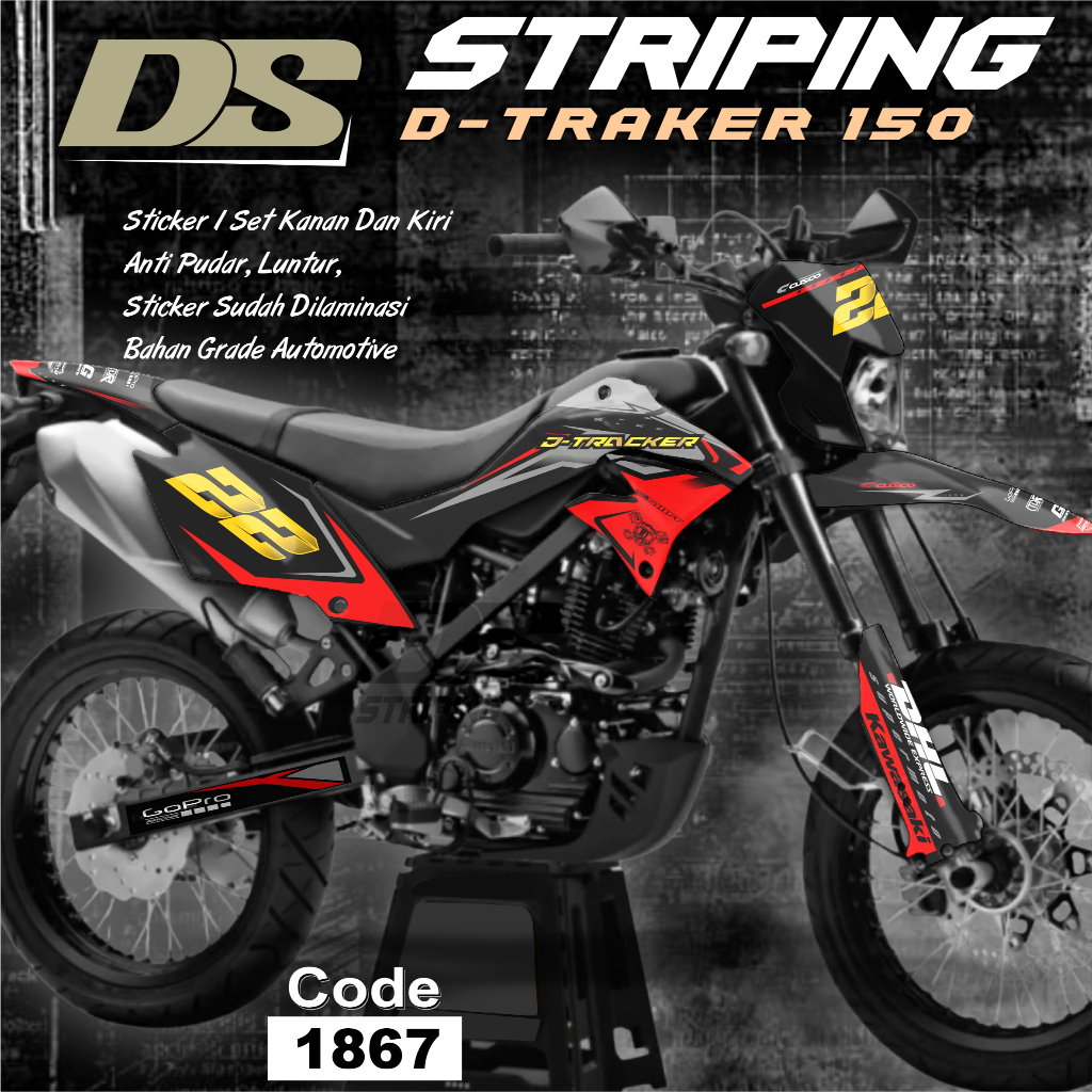 Jual 1867 Sticker Striping Motor DTRACKER 150 List Variasi Desain Keren ...