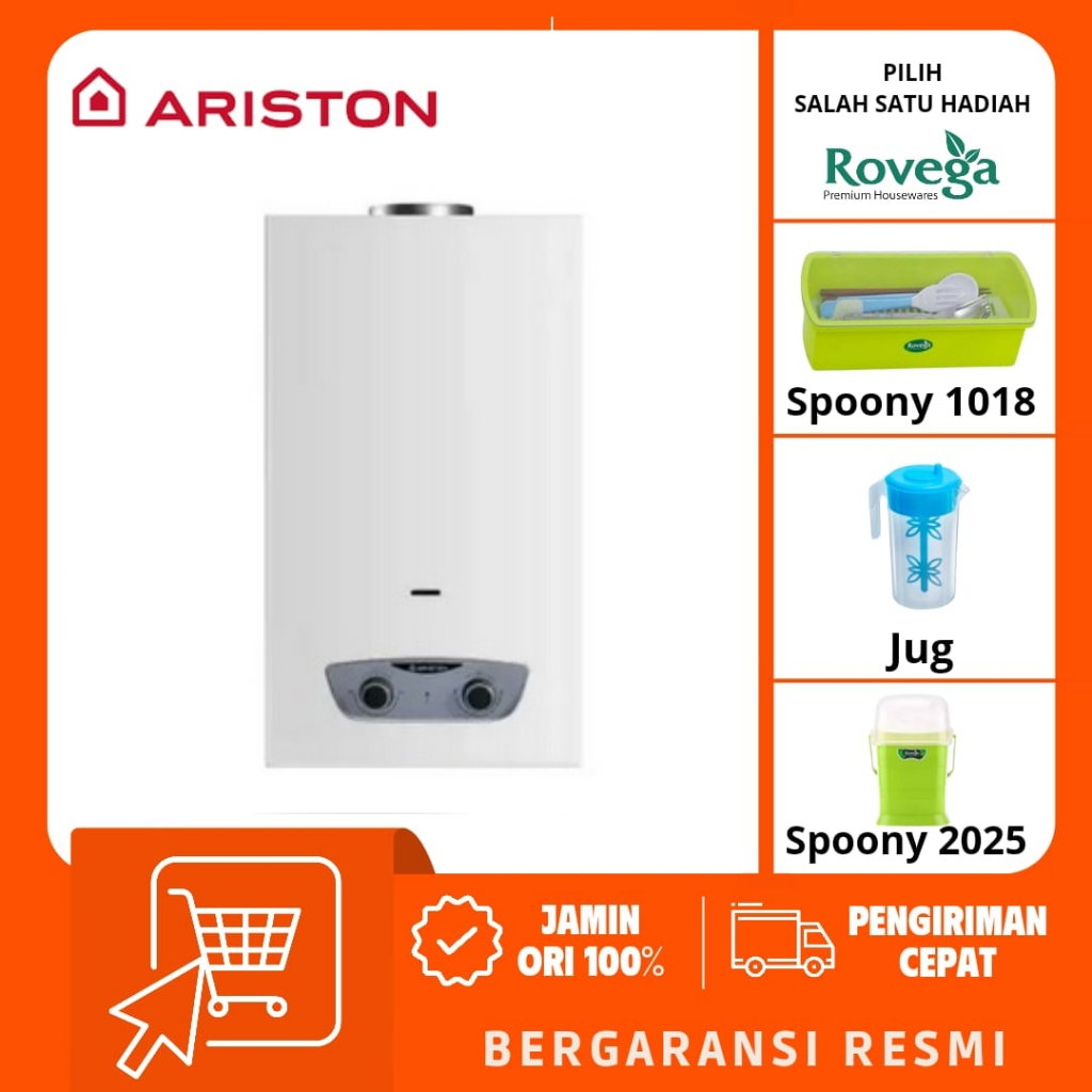 Jual ARISTON Water Heater GAS 10 Liter / 5 Liter Fast R | Shopee Indonesia