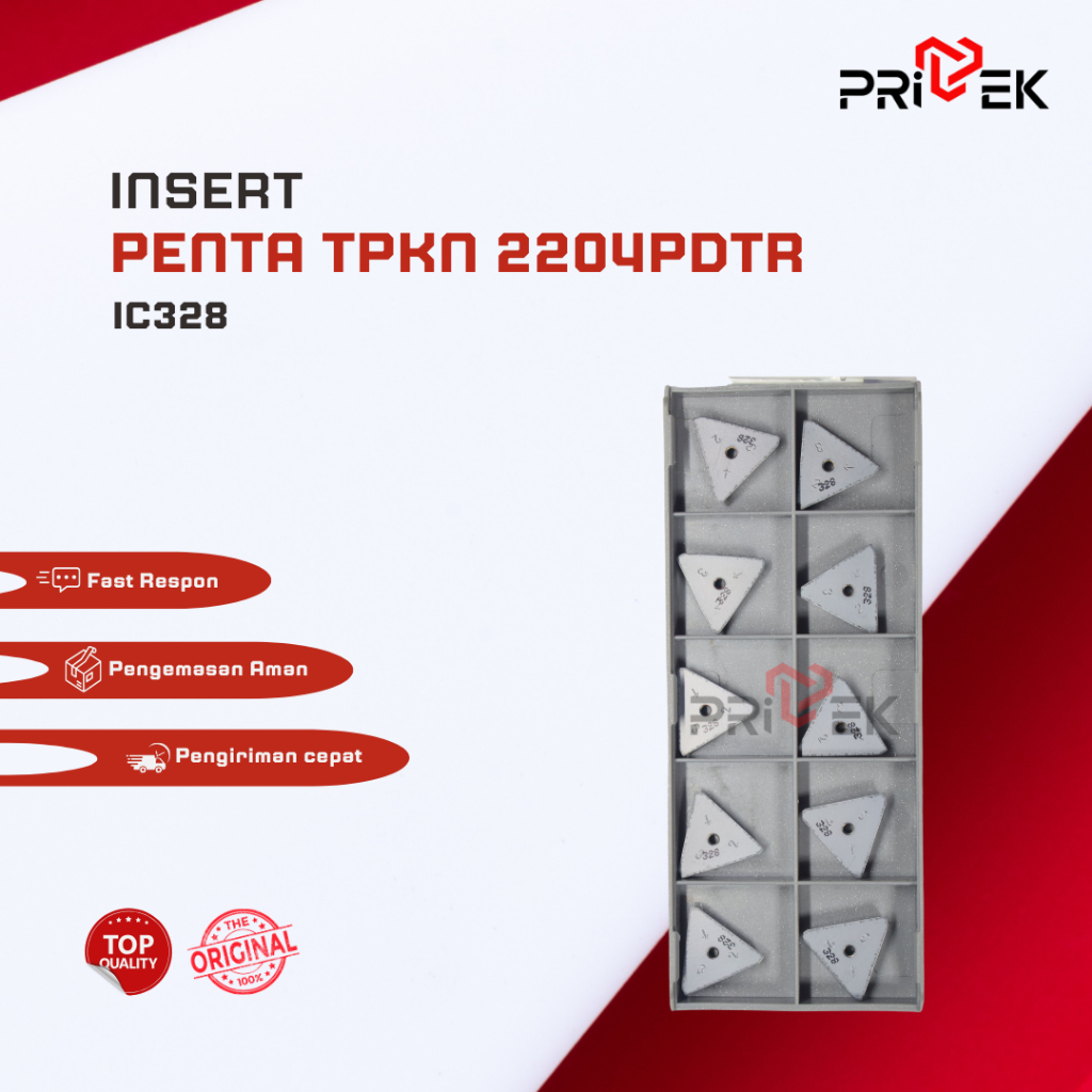 Jual Insert TPKN 2204PFTR/ GRADE IC328/ MERK ISCAR/ INSERT BUBUT/INSERT ...
