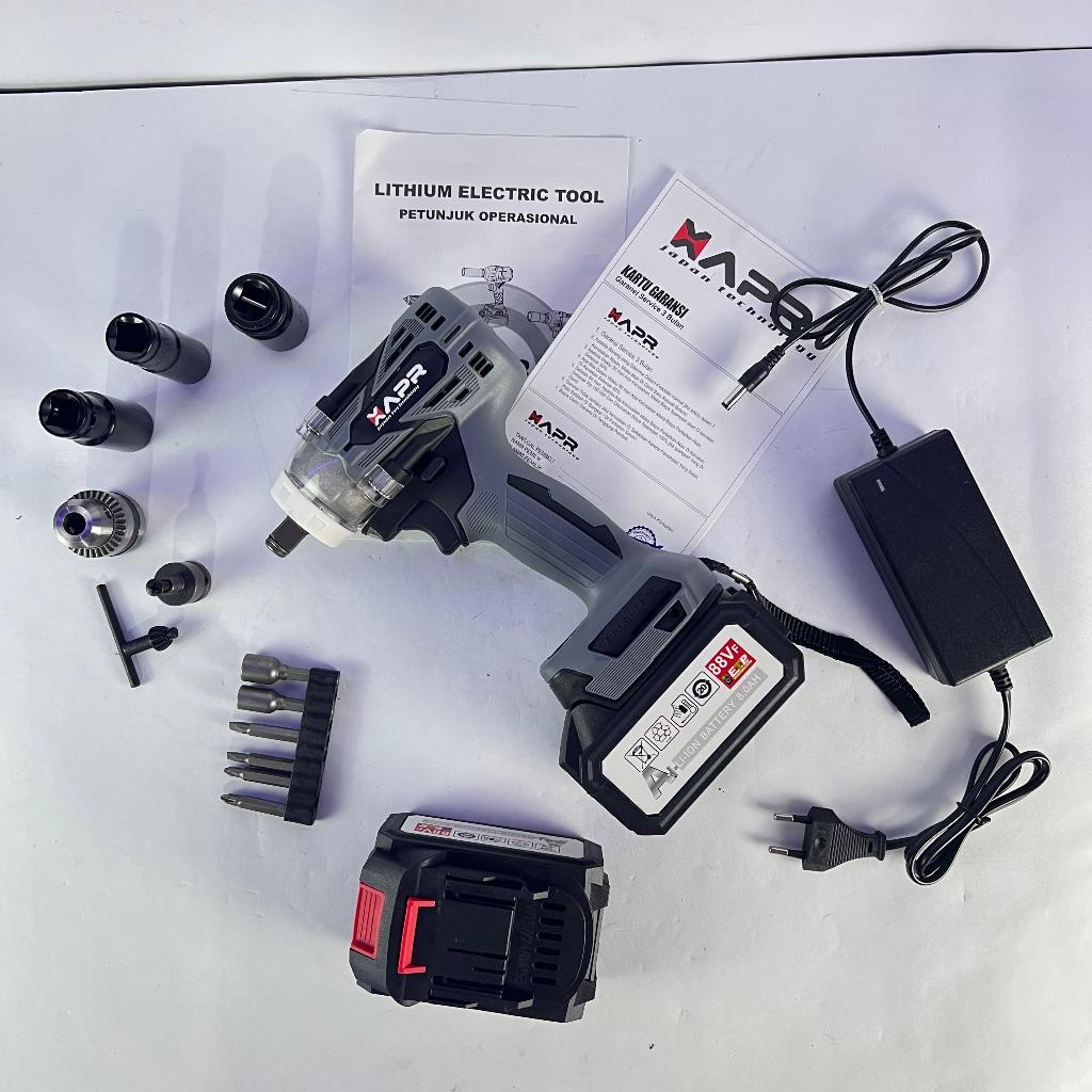 Jual APR raja impact wrench type ap29 550nm 2 baterai lxt mesin pembuka ...