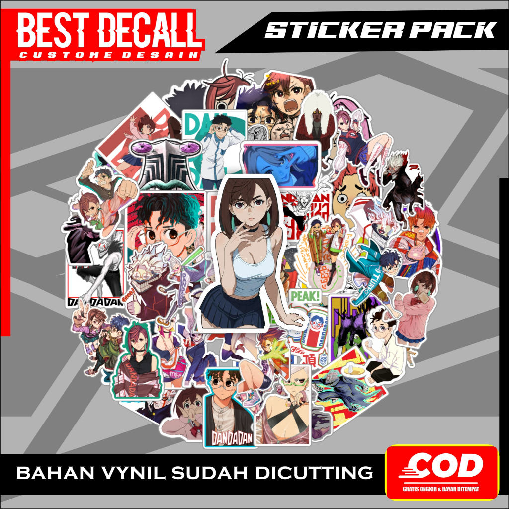 Jual Sticker pack Random Anime Dandadan Bahan Vynil Sticker Laptop Helm ...