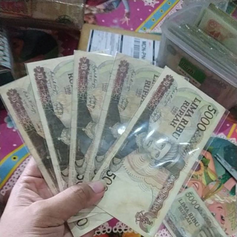 Jual (VF/USED) Uang kuno 5rb 5000 teuku umar tahun 1986 rp 5000 teuku ...