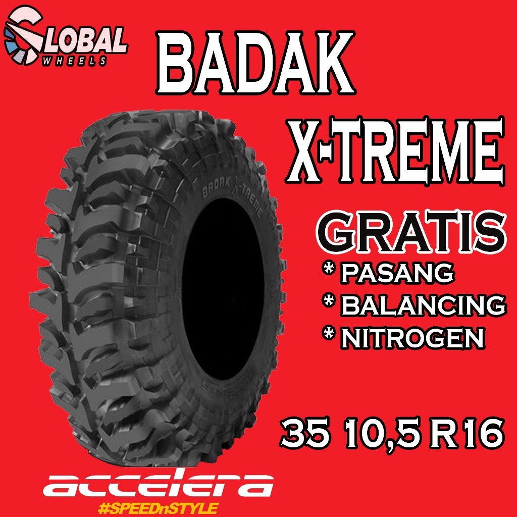 Jual Ban Mobil Offroad Badak X-Treme Ring 16 Ukuran 35 10,5 R16 Merek ...