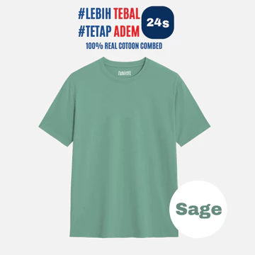 Kaos Polos Cotton Combed 24S Tebal Kaos Pria Kaos Wanita Lengan Pendek Premium