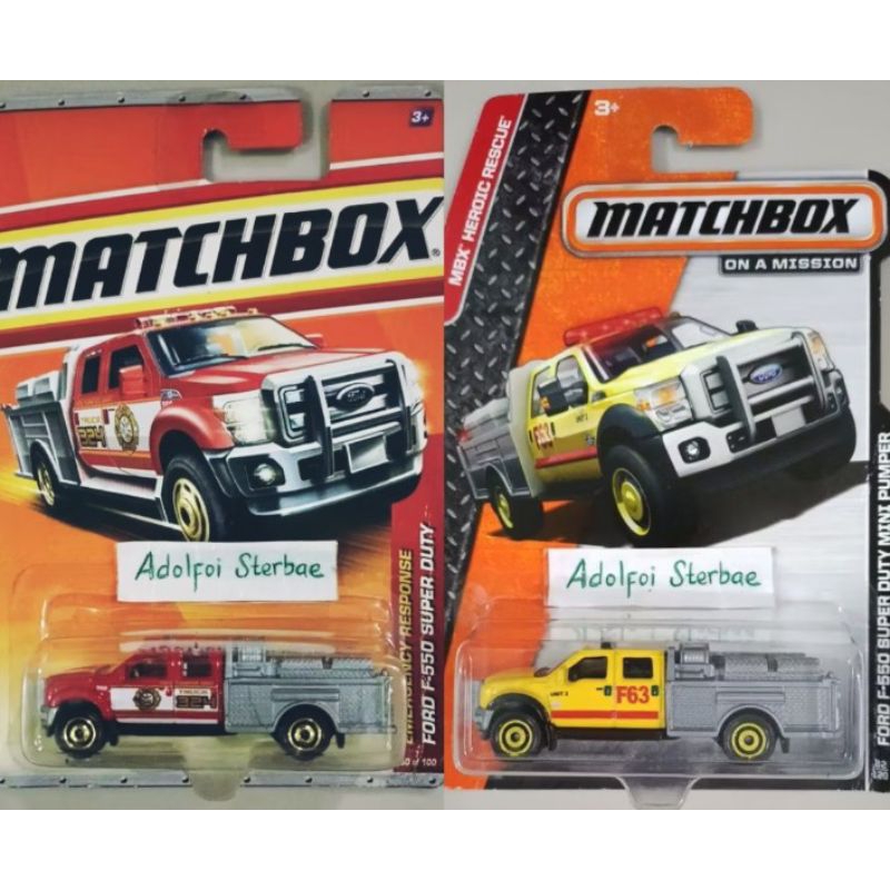 Jual matchbox ford F-550 F550 super duty mini pumper mbx heroic rescue ...