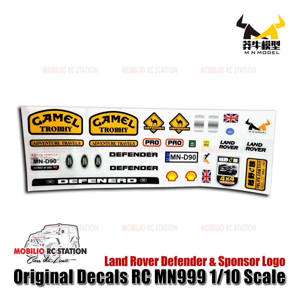 Jual Sticker Part RC MN 98 Land Rover 4x4 Sponsor logo Original ...