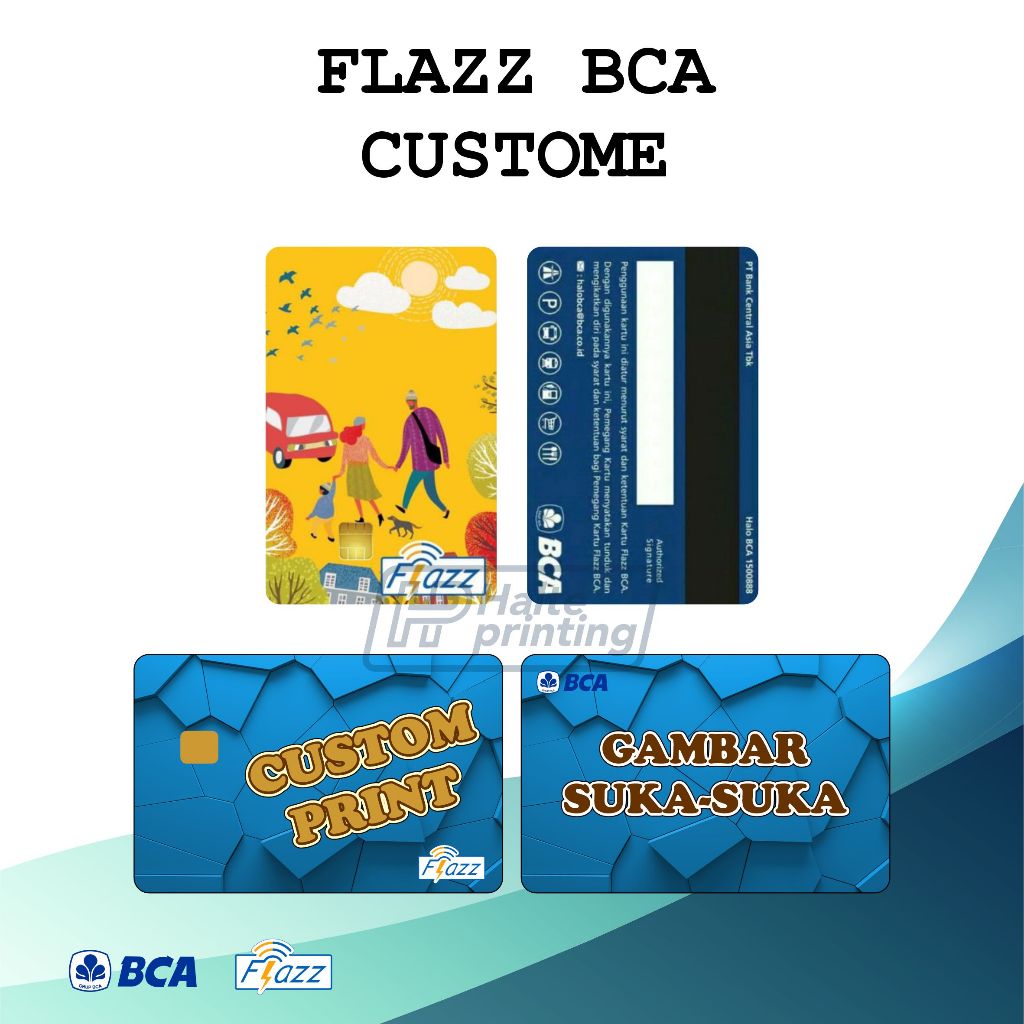 Jual FLAZZ BCA /Custom Print/E-TOLL/FLAZZ/ Cetak Kartu/Custom Card ...
