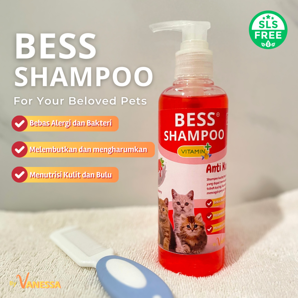 Jual Bess Shampoo Anti Jamur Kutu Vitamin Kulit dan Bulu Kucing Aroma ...