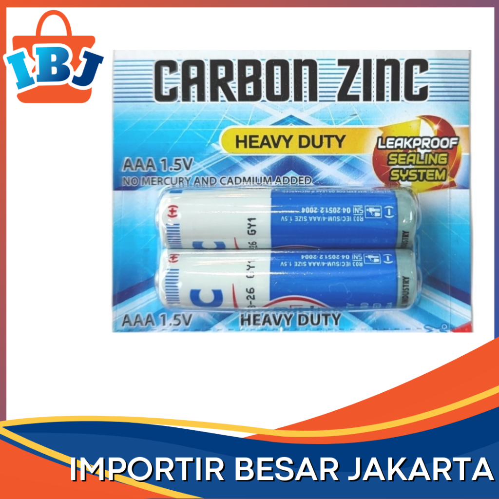 Jual BATERAI ABC BIRU AAA/A3/R3 [4 PCS] CARBON ZINC Remot TV AC DVD ...