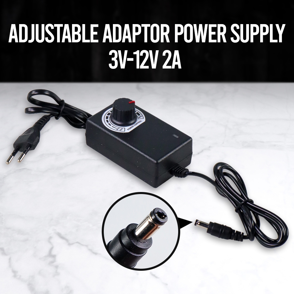 Jual Power Adaptor Adjustable (3V - 12V) 2A Universal Pengatur Voltase ...