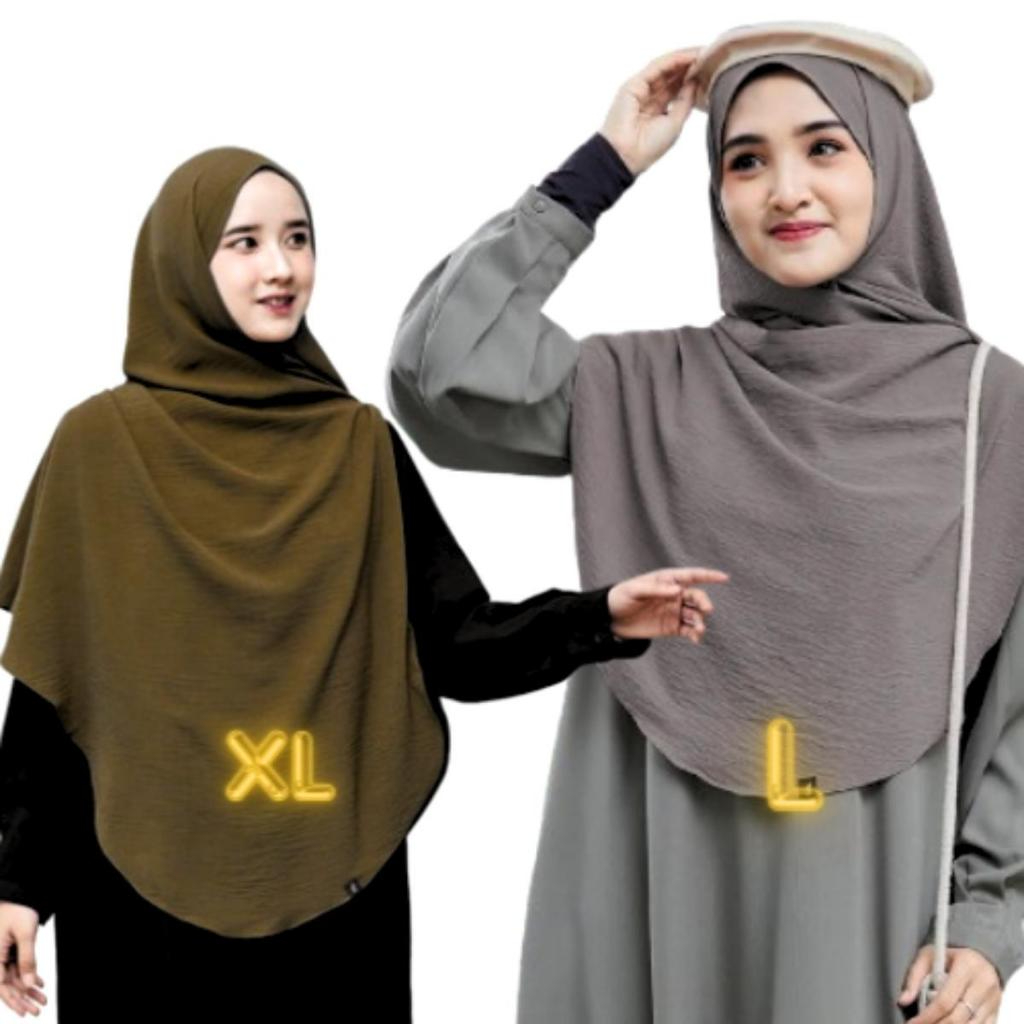 KHAIZURAN- Pashmina Curve Crinkle Airflow / Pasmina Oval Uk L-XL