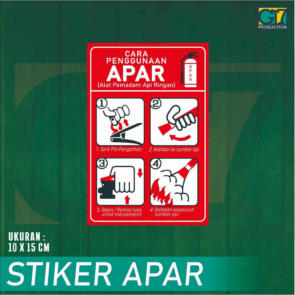Jual Stiker APAR | Stiker Cara Penggunaan APAR | Stiker Tanda APAR ...